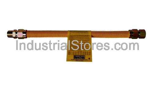 DuraTrac DSC5836J-S Gas Connectors Poly-Coated 5/8 OD Tubing with 15/16 Flare Nuts 36" long 1/2 MIP x 3/4 MIP