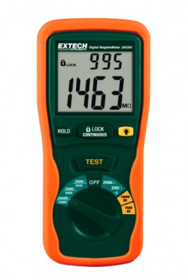 Extech 380260-NIST Autoranging Digital Megohmmeter with NIST Traceable Certificate, 1000V