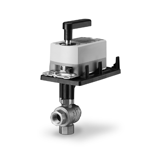 Siemens Building Technology 171C-10360S Three-Way Ball Valve Assembly 3/4" 16Cv 200 PSI Valve Body Normally Open with Non-Spring Return Actuator