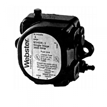 Webster M17DL-6 M Series Fuel Pump Single Stage 1725Rpm Clockwise with Right Outlet 6 GPH